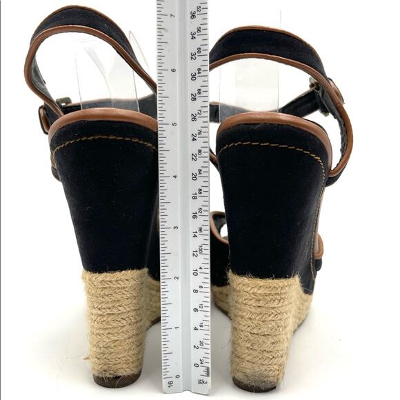 MARYPAZ WOMAN black & brown wedges espadrilles size 10 - Picture 8 of 10